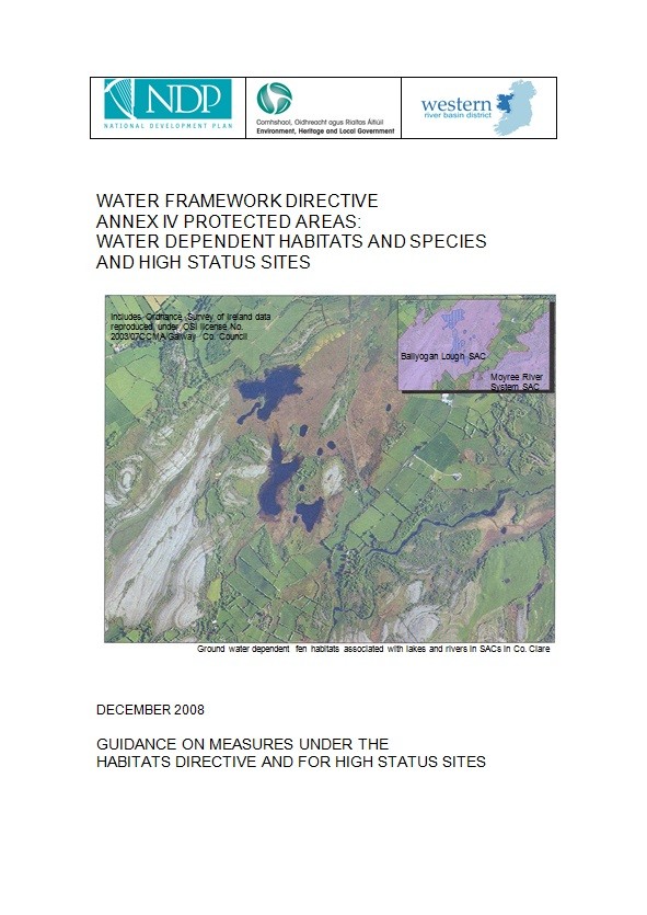 Water Dependent Species and Habitats Guidance (2008)