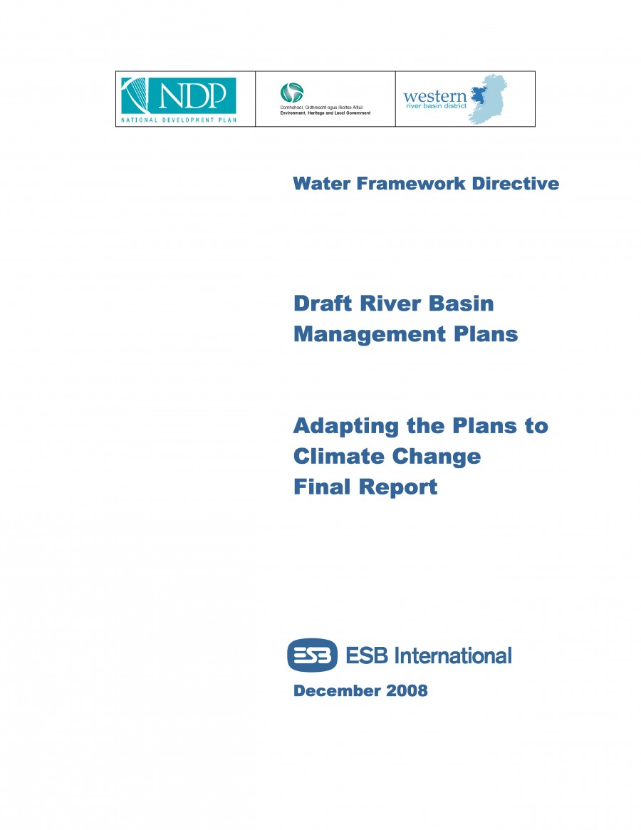 Adapting the Plan to Climate Change 2009-2015