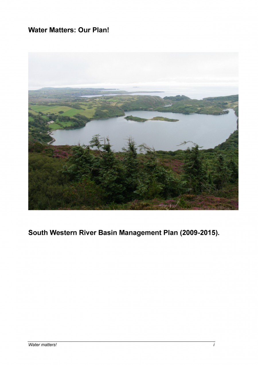 South Western River Basin District River Basin Management Plan 2009-2015