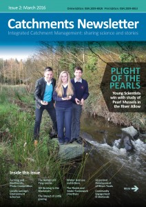 Young Scientists from Kanturk on the cover of the March 2016 Catchments Newsletter
