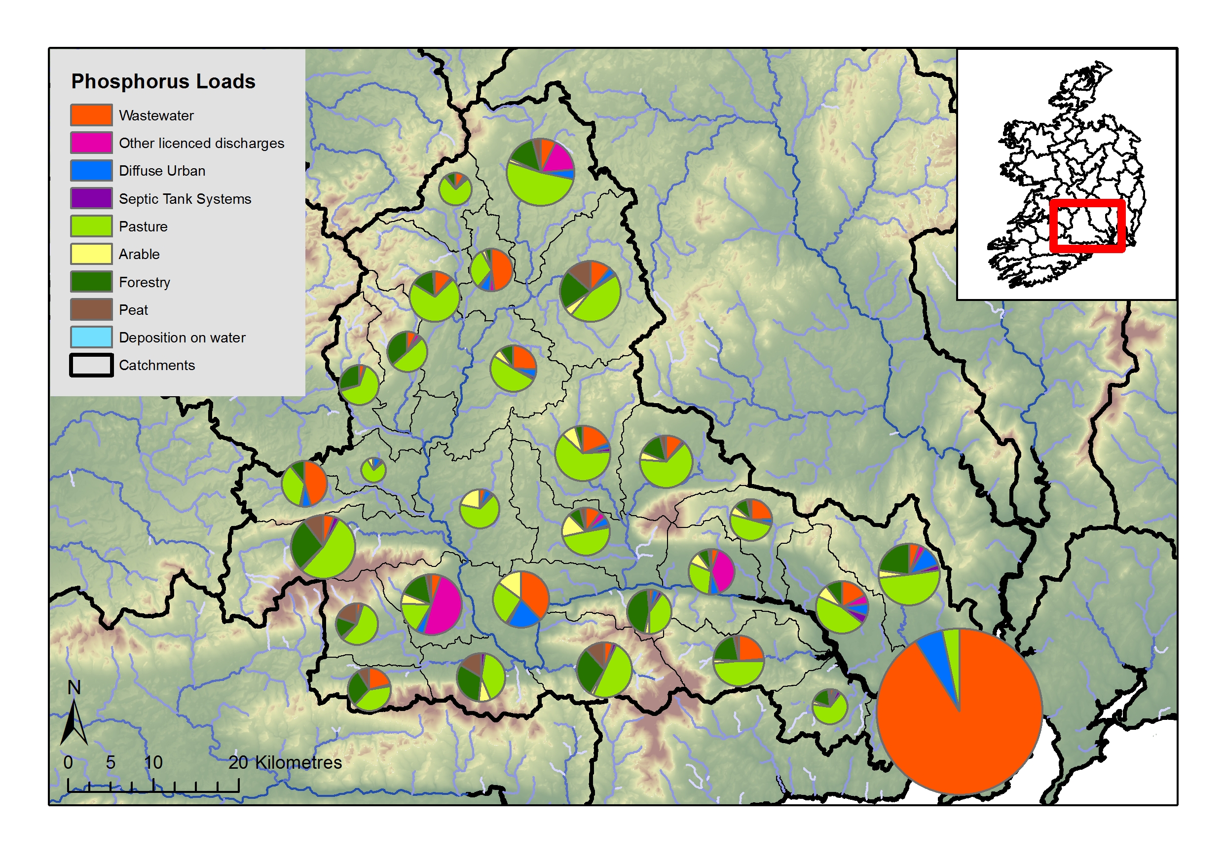 Sources of phosphorus in the Suir subcatchments