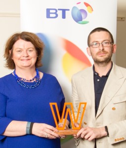 Mari Cahalane, BT Young Scientists, and Paddy Morris, EPA Catchments