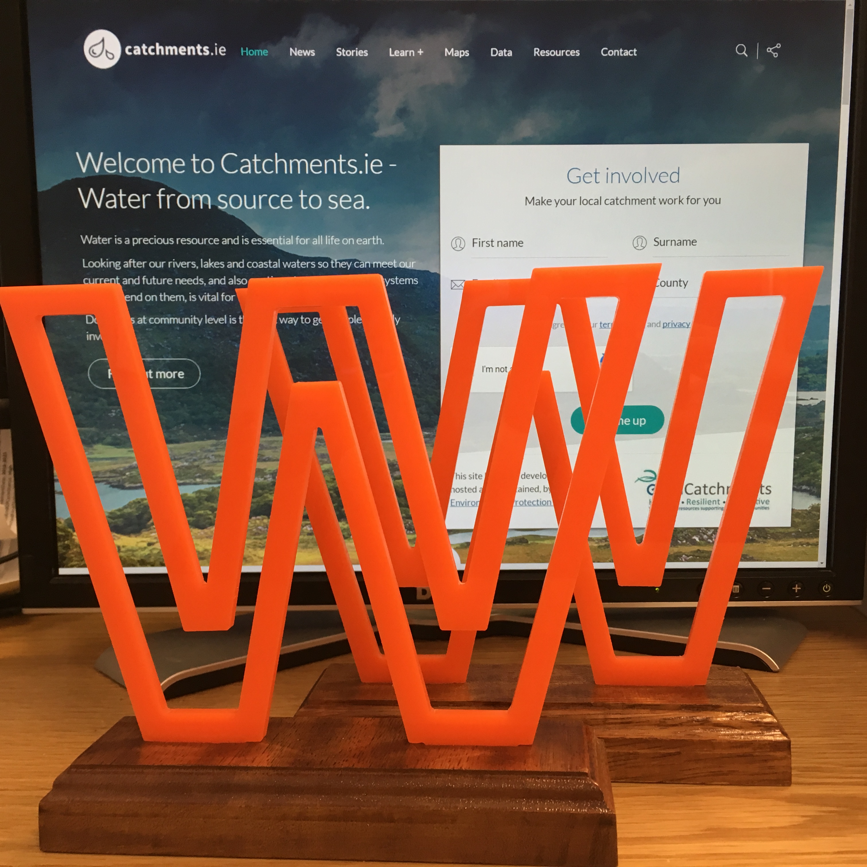 Catchments.ie wins 2 Web Awards Best Science and Technology & Most