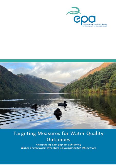 Some duck in Glendalough - the cover of the report on 'Targeting Measures for Water Quality Outcomes'