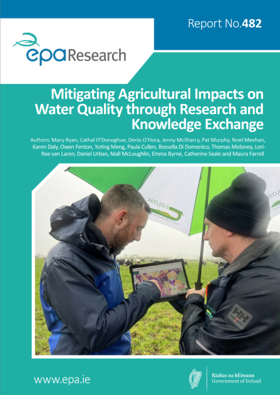 Cover showing fieldwork with water quality monitoring equipment.